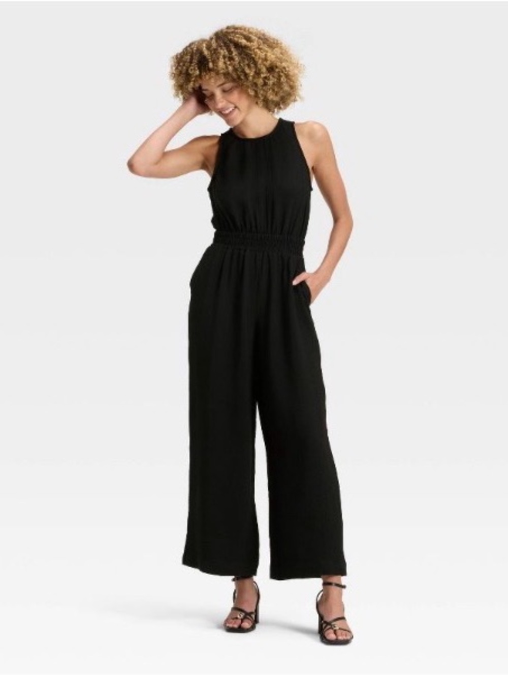 🌺A NEW DAY BLACK GAIZE JUMPSUIT SIZE SMALL 🌺